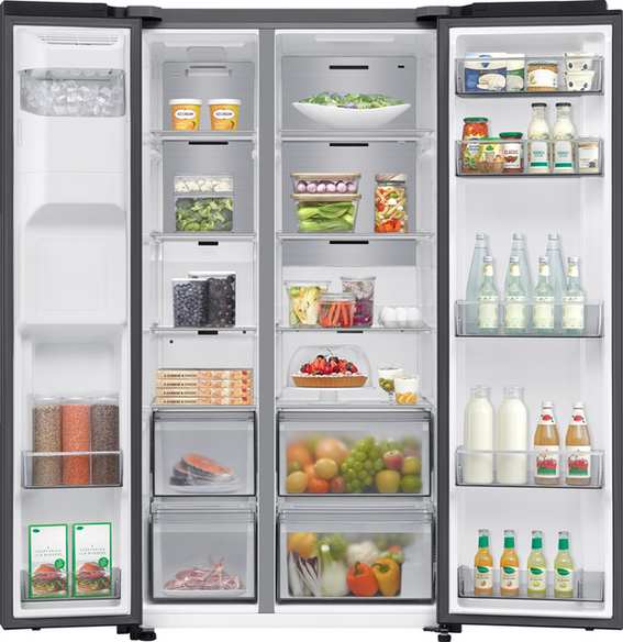 Samsung RS70F66KCFEF met de deuren open