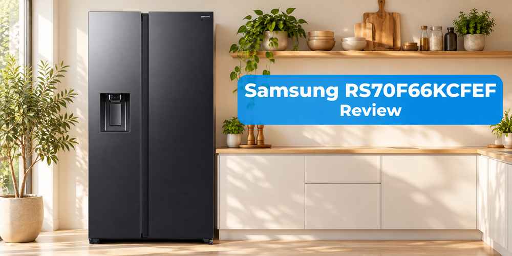 Samsung RS70F66KCFEF in een lichte keuken